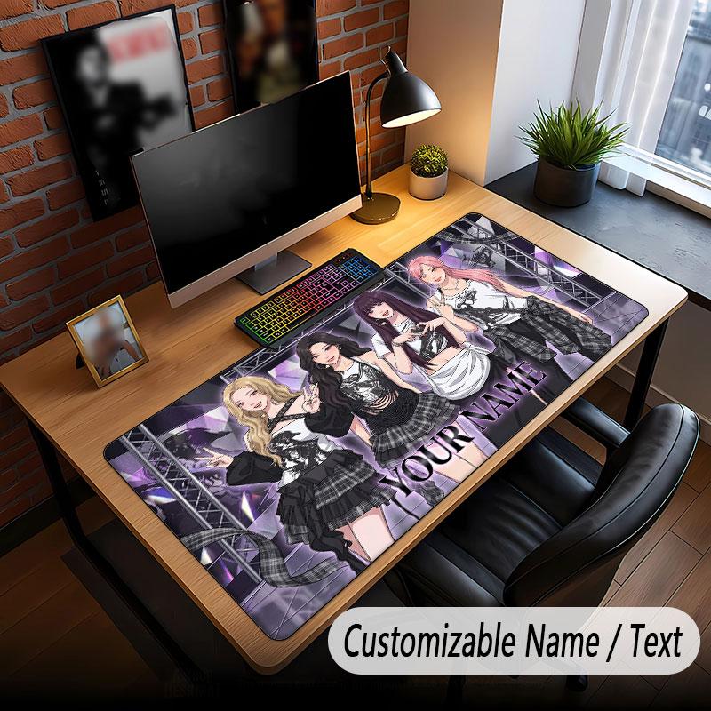 Custom Name Extended Mouse Pad,aespa Gaming Desk Mat For Home Office Desktop Decor