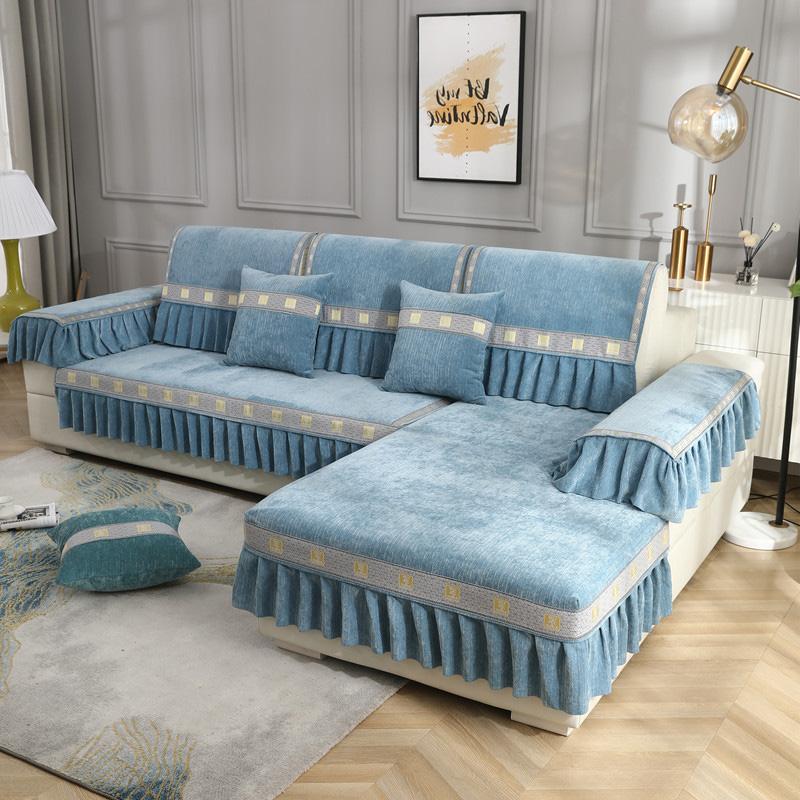 Europeisk stil Stoff Sofapute Fire sesonger Generelt Sklisikker Enkel Moderne Stue Husholdningssofatrekk Dekorer 1 stk.