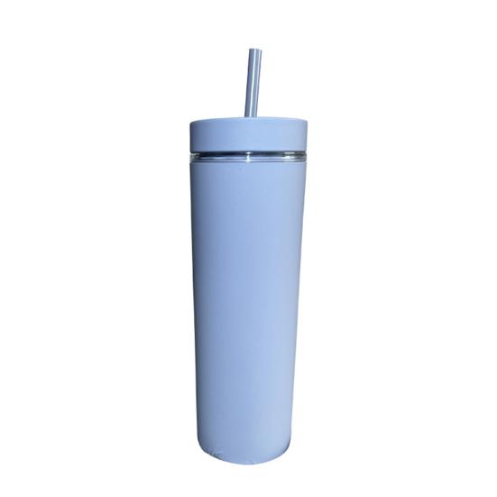 500ml Skinny Tumbler with Lid And Straw Double Wall Sippy Cup BPA-Free Tumblers