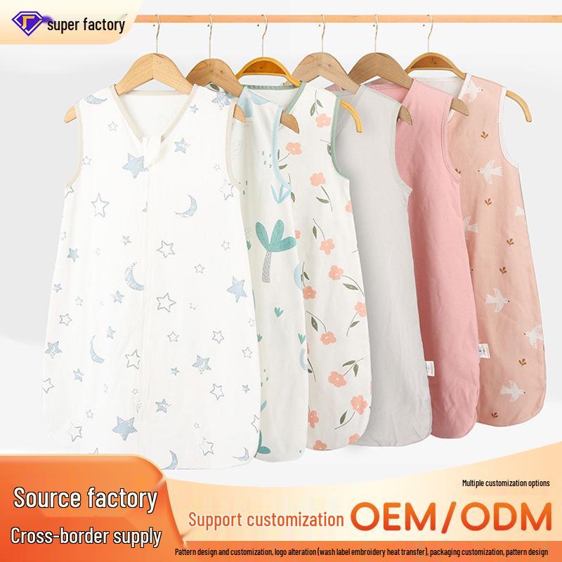 Summer Gauze Baby Sleeping Bag - Newborn Anti-Kick Sleeveless Quilt Vest for Air-Conditioning