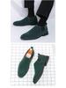Herren Britischer Stil Nubukleder Spitzschuh Slipper Loafer - Übergröße Freizeitkleiderschuhe