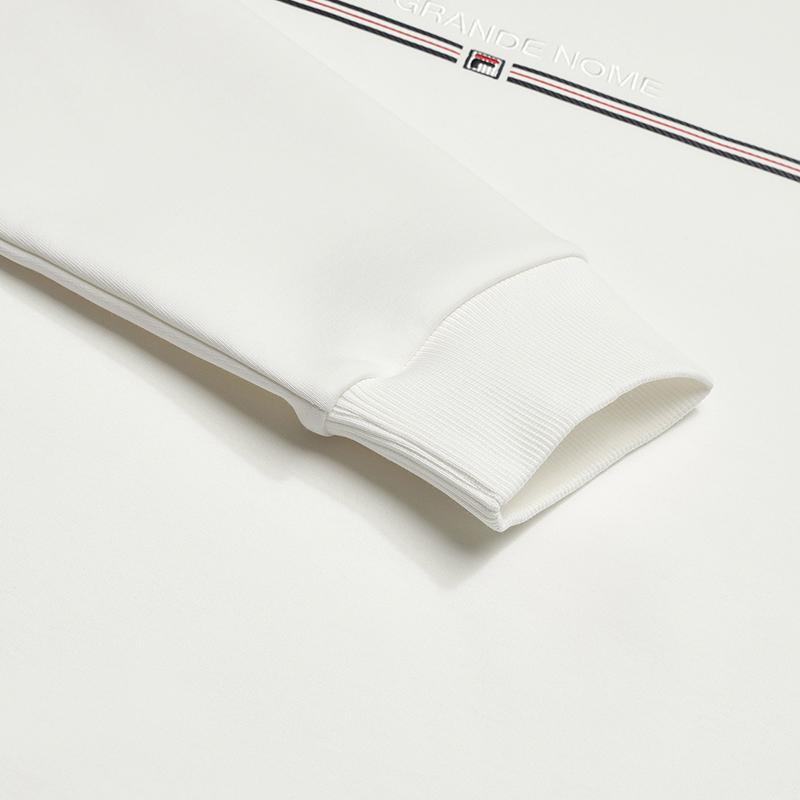 Fila Heritage Fashion Classic Retro Casual Versatile Soft Comfortable Crew Neck Pullover Sweatshirt Men Sweatshirt Cloud-Mushroom-White F11M618216FWT