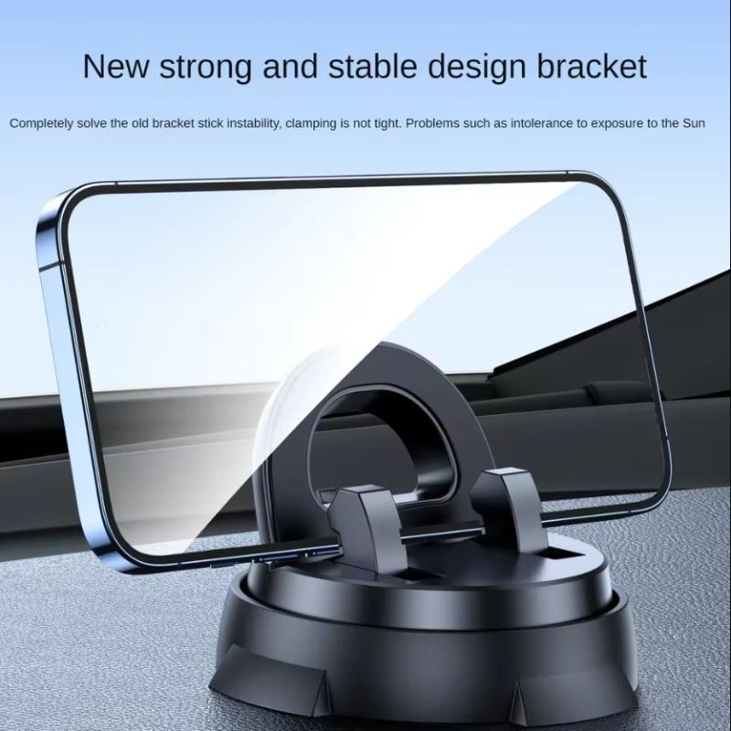 1pc Car Phone Mount Dashboard 360 Degree Rotatable with Suction & Non-Slip Silicone Grip Car Navigation Mobile Phone Holder