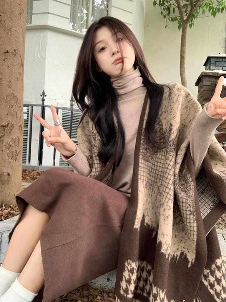 Maillard Women's High-End Versatile Double-Sided Shawl Scarf - Casual Fashion & Office Blanket