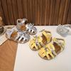 New Summer Children'S Sandals Closed Leather Sandals Cute Bow Non-Slip Soft Breathable Simple Fashion Princess Shoes