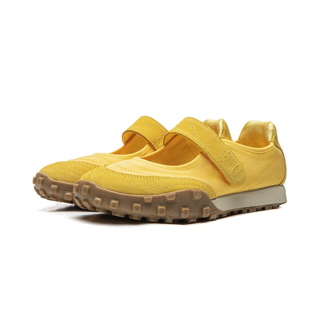 Li Ning Mary Sports Bequeme Abriebfeste Atmungsaktive Niedrige Freizeitschuhe Damen-Sneaker Milch-Sand-Gelb AGLW064-6