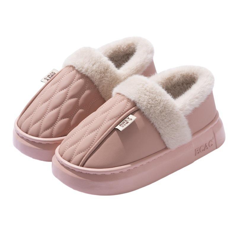 Cotton slippers women's new winter waterproof thick-bottomed indoor home heating household fluffy slippers women's outer wear