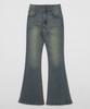 WEGO Stretch Denim Flare Medium Korean Autumn Clothes Women's Pants, Medium, Denim, Girly, Style,