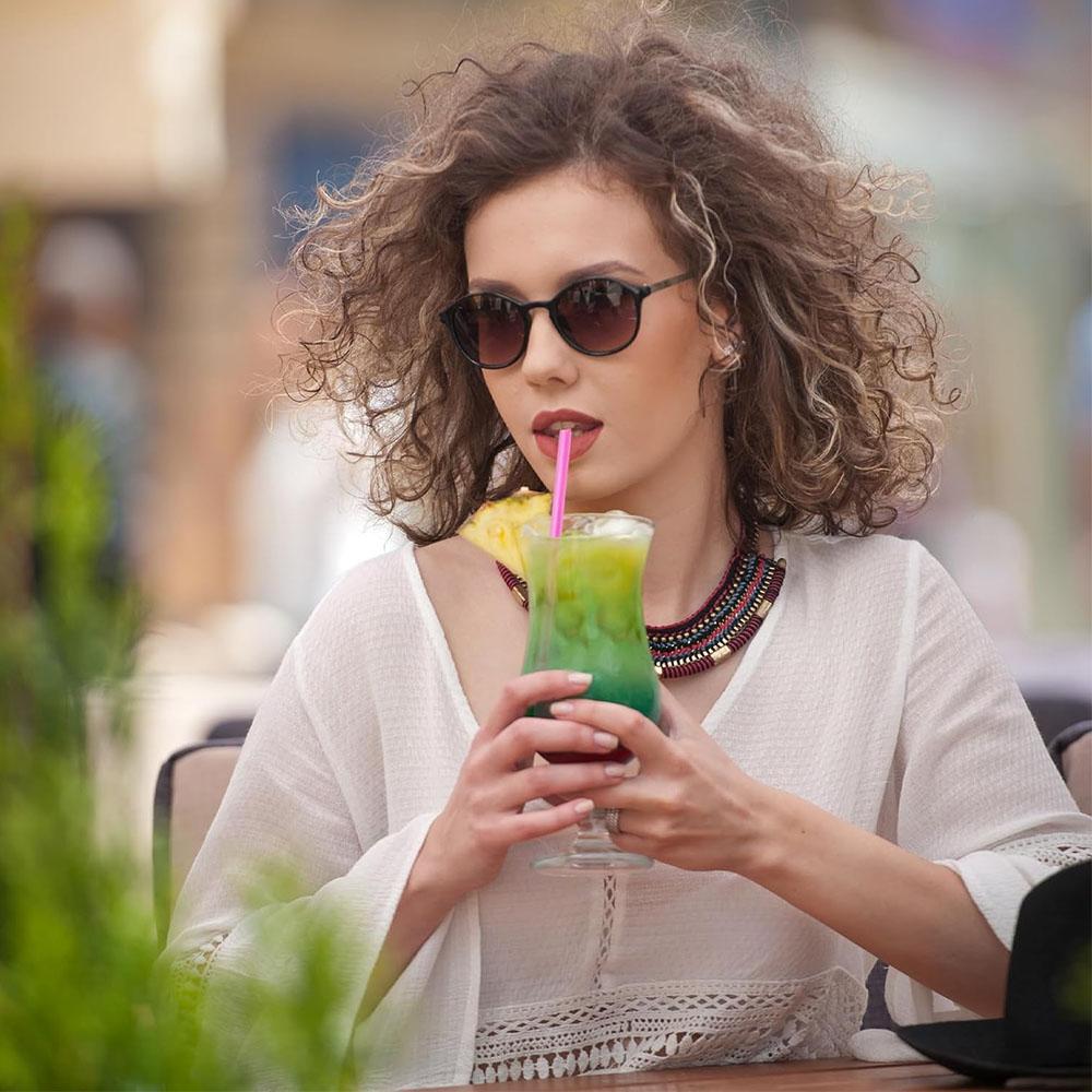 20pcs Reusable Straw Spoons with 2pcs Straw brushes for Cocktails, Smoothies