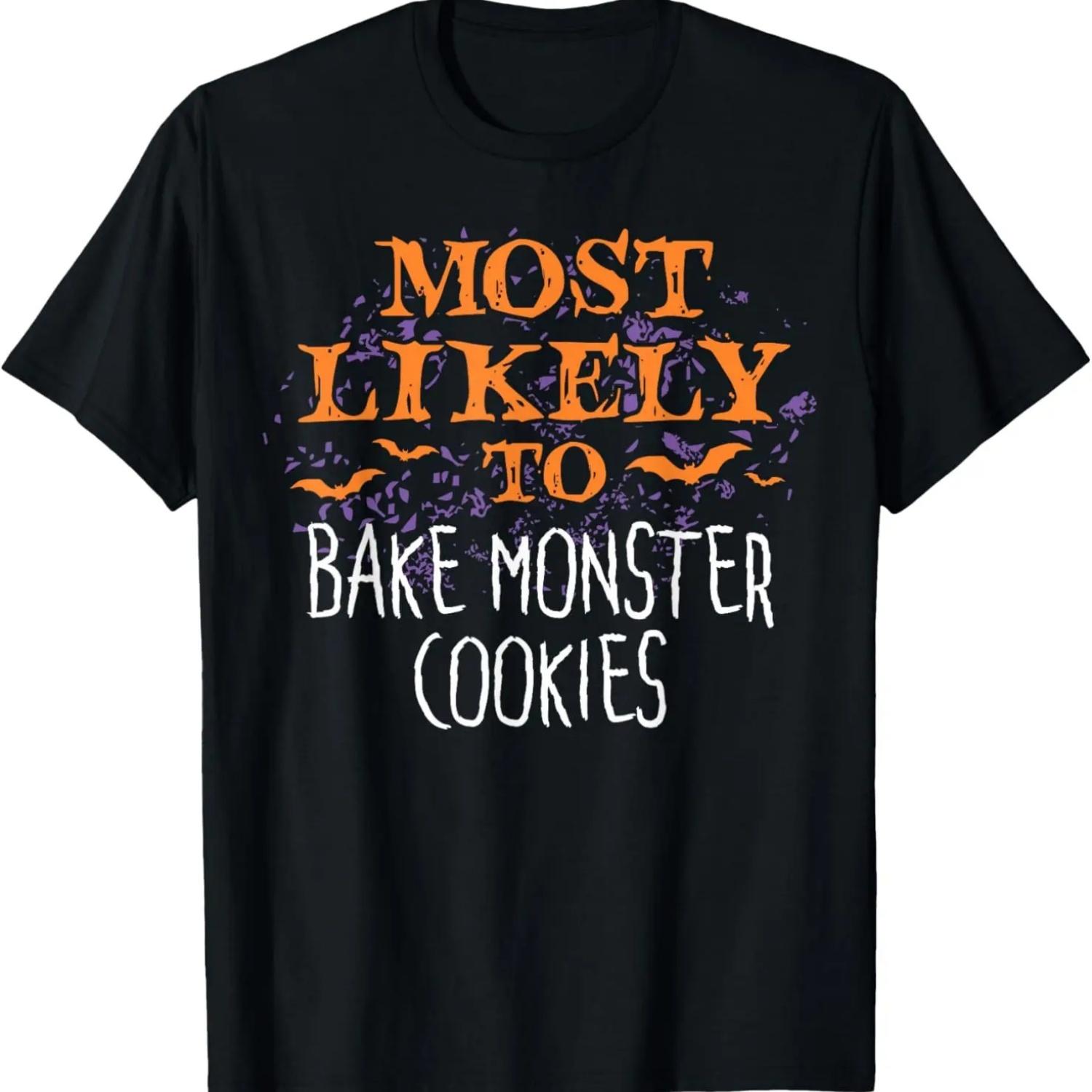 

Most Likely To Halloween Bake Monster Cookies T-Shirt S чёрный