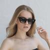 Women Cat Eye Sun Glasses Fashion Square Sunglasses High Quality Minimalist Jelly Color Design Eyewear Uv400