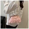 Chiffon 3D Flower Banquet Bag Fashion Evening Bags Luxury Women Chain Shoulder Bag Fashion Clutch Handbag Trendy Crossbody Bag