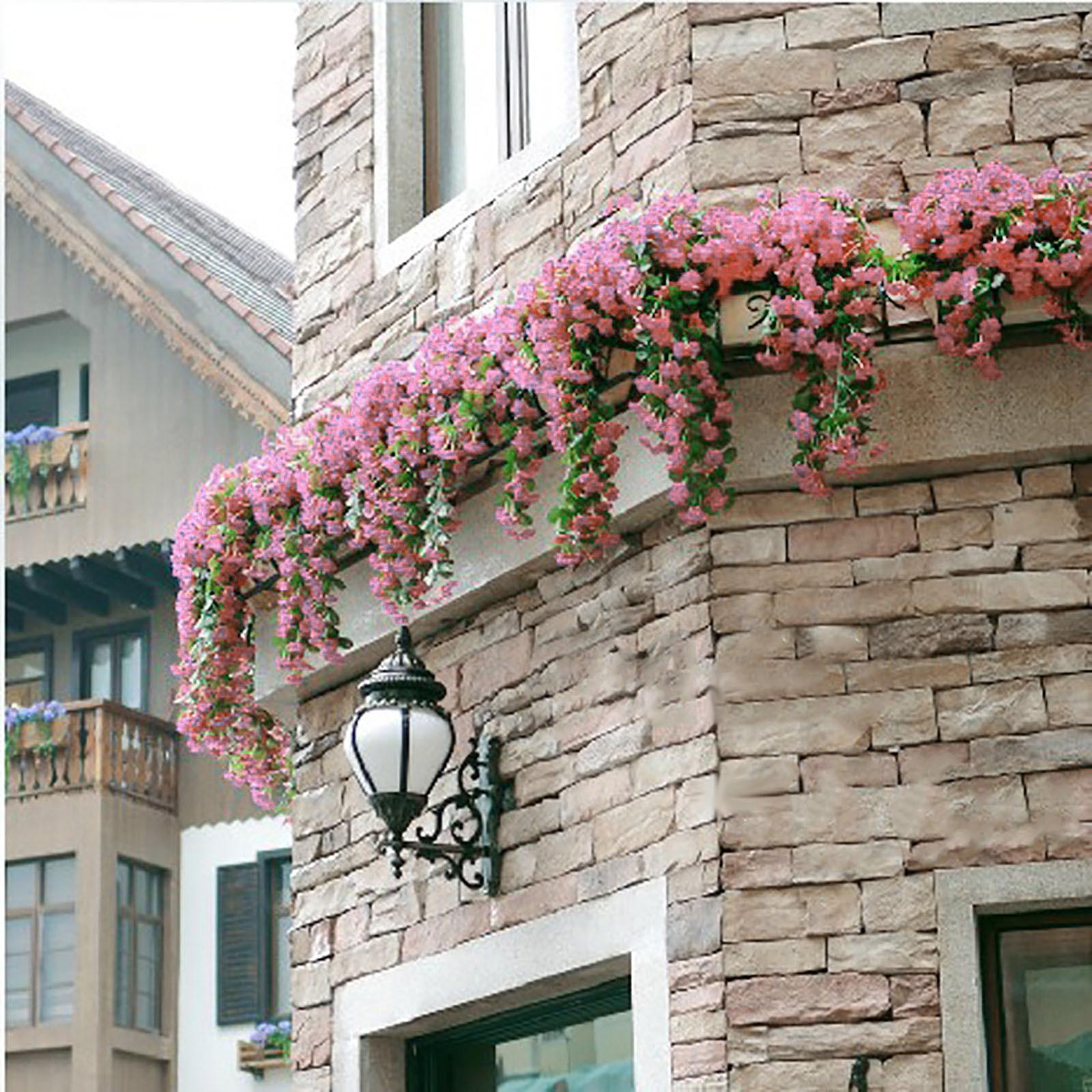 

Искусственные растения, подвесные искусственные цветы, листья, виноградные лозы, садовые украшения One Size розовый