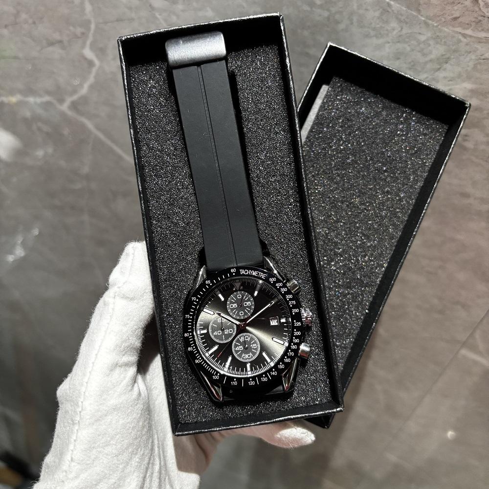 

New High-End Luxury Men s Quartz Watch Sports Speed Chronograph Sapphire Glass Waterproof Silicone Strap Business Watch Calendar Clock Yes