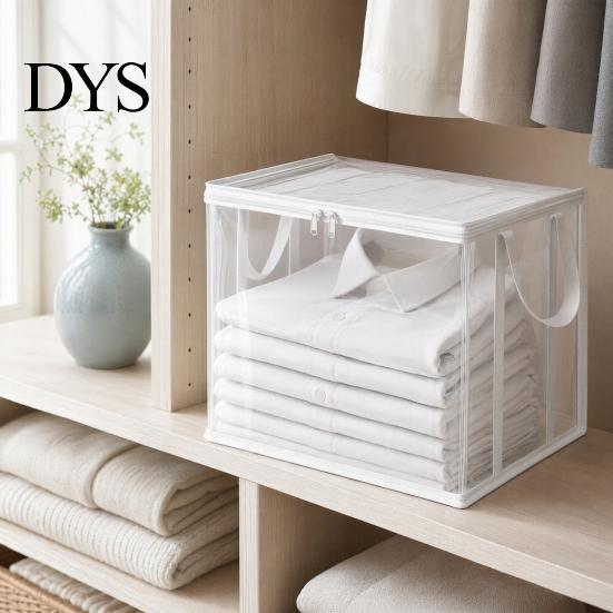 Visual Book Storage Bag Clothes Bag, with Lid And Handles, Large Capacity Dustproof Kids Toy Organizer Organizer, Transparent PVC Container for Toys