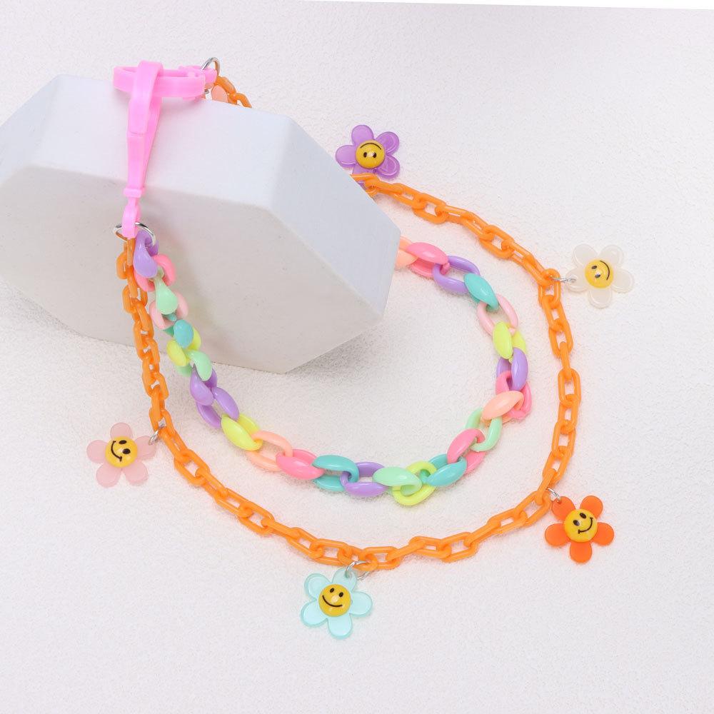 Candy Color Heart Flower Waist Chain With Lobster Clasp For Summer And Winter Fashion