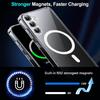 Magsafe Magnetic Wireless Charging Case For Samsung Galaxy S25 Edge S24 S23 S21 FE S22 Ultra Plus Hybrid Hard Cover Clear Soft