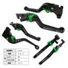 K119 Black Kawasaki Short Compatible with Ninja Ninja (Green) Brake/Clutch Levers, 6-Level Adjustment, 250, 400, Z250, Z400, Versys-X250, Etc.