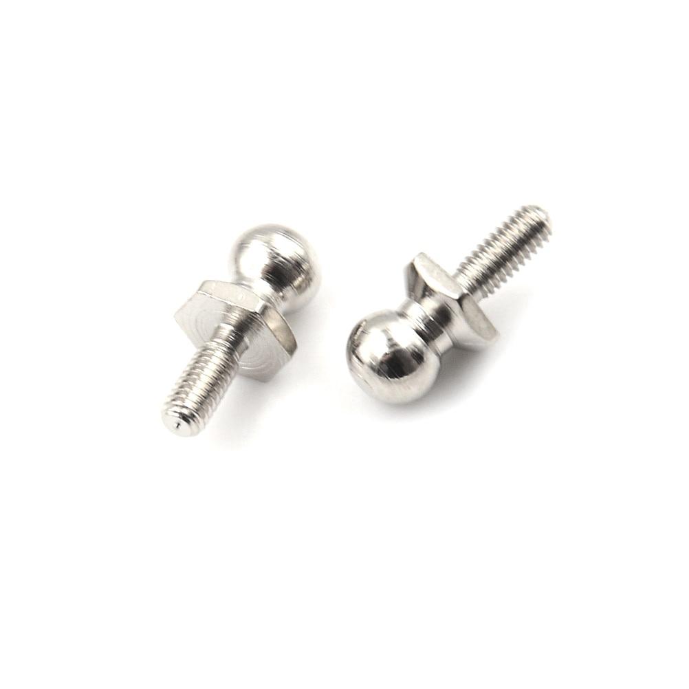 10Pcs Model Car Ball Head Screws Aluminum Alloy Non-standard Screws Suitable for Tow Hook/drift Car D3