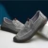 Men's Single Shoes with Cow Tendons and Soft Soles, Old Men's Shoes, Canvas Breathable Casual Shoes, Linen Shoes, Low Cut Bean Shoes