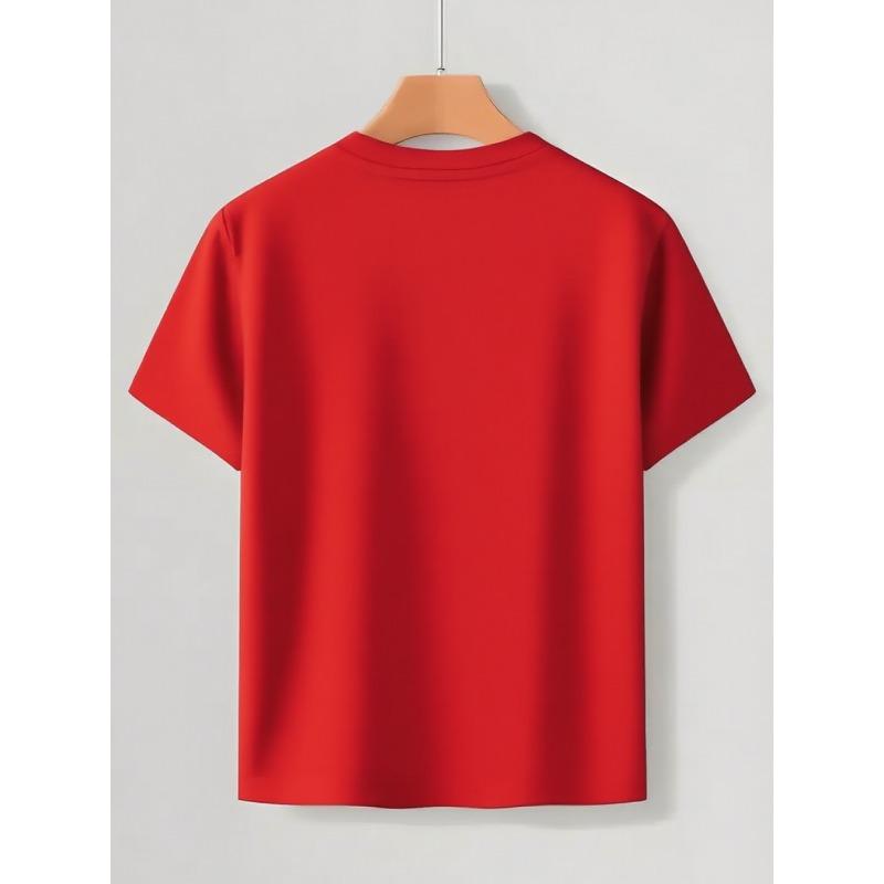 Taglie europee T-shirt da ragazzo Design Artistico Stampato, Ideale per Attività all'Aperto, Morbido Top a Maglia, Comodo e Traspirante, Adatto per l'Estate