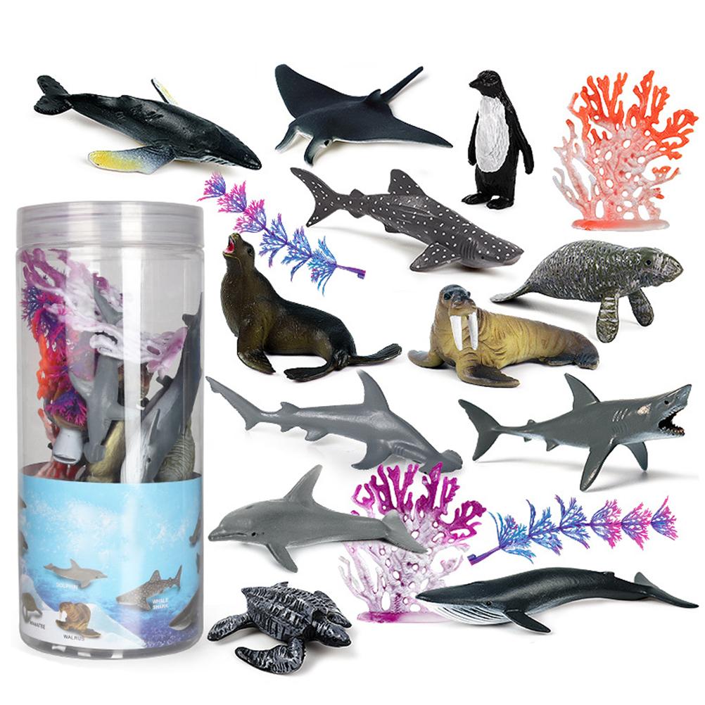 

Sea Animal Toy Set for Kids 16 pcs Animal Sea Figures Ocean Toy Set for Sea Lovers Educational Toys
