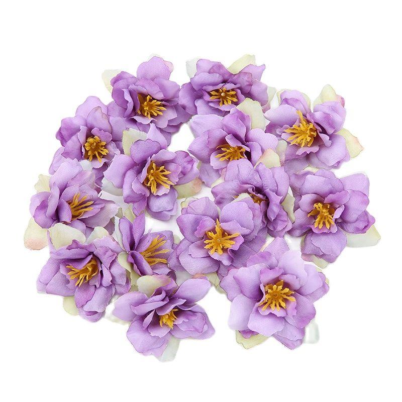 10/20Pcs 5cm Artificial Flowers Heads Wedding Party Decoration Home Room Decor DIY Wreath Scrapbook Gift Box Craft Fake Flowers