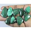 09Pcs Natural Green Malachite Fancy Cabochon Loose Gemstone 259Cts. Lot C-462