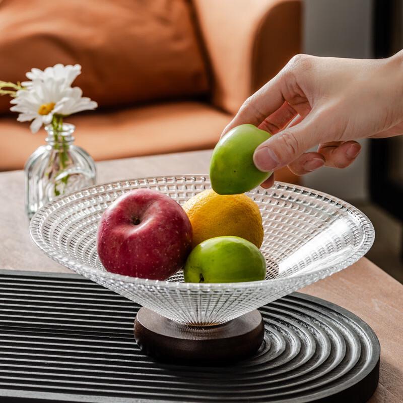 High-Footed Glass Fruit Plate 25cm