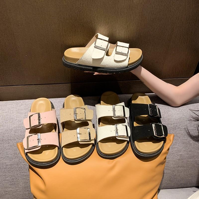 Fashion 2025 Women Flat Casual Slippers Ladies' Casual Simple Hasp Flat Base Slippers Large Size Comfortable Non-slip Women Slippers
