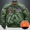 Winter Fashion Stand Collar Jacket Man Bomber Jacket Mens Windbreaker Thicken Jackets Coat Men's Clothing Casual Tooling Jacket