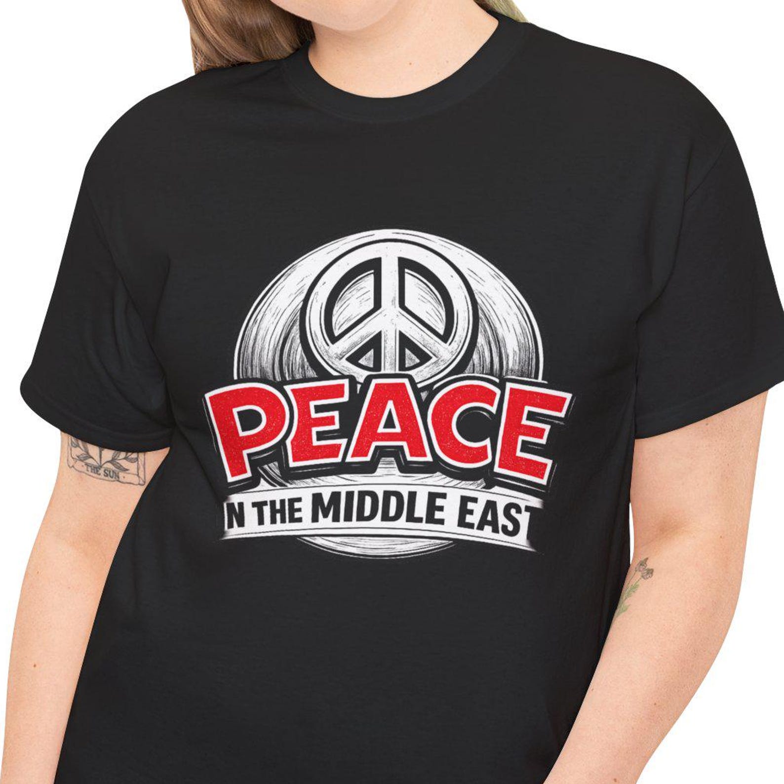 Peace in the Middle East T-Shirt | Peace Symbol Graphic Tee 4XL