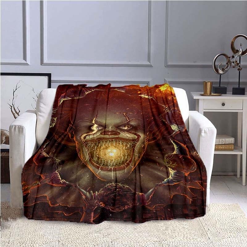 Stephen King's IT : Chapter Two Print Blanket Sofa Bed Blanket Super Soft Warm Blanket Cover Flannel Throw Blanket