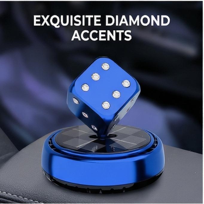 Solární diamantové kostky Aromaterapeutické světlo Spouštěná rotace Tepelně odolný Dlouhotrvající držák vůně do auta