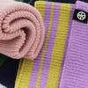 Kids Knitted Headband Wide Edge Elastic Ear Protection Warm Striped Contrast Design Ponytail Opening Headband