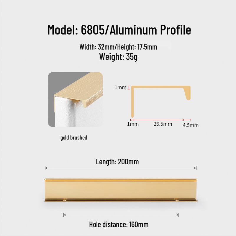 Modern Minimalist Black Invisible Handle for Cabinet Doors and Drawers