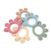 Handheld Multicolor Silicone Baby Ring Teether Anxiety Teething Toys 0-12 Months Chew Beads Sensory Gum Relief Soother Baby