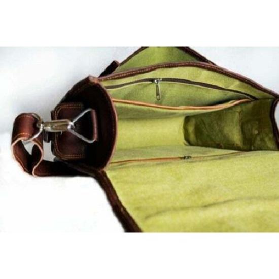 Новый большой коричневый портфель из натуральной кожи — фото 5