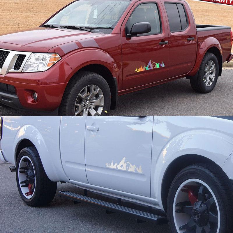 Car Stickers Pickup Whole Body Decals For Nissan Frontier VW Amarok Ford F150 Isuzu D Max Mountain Decor Cover Auto Accessories