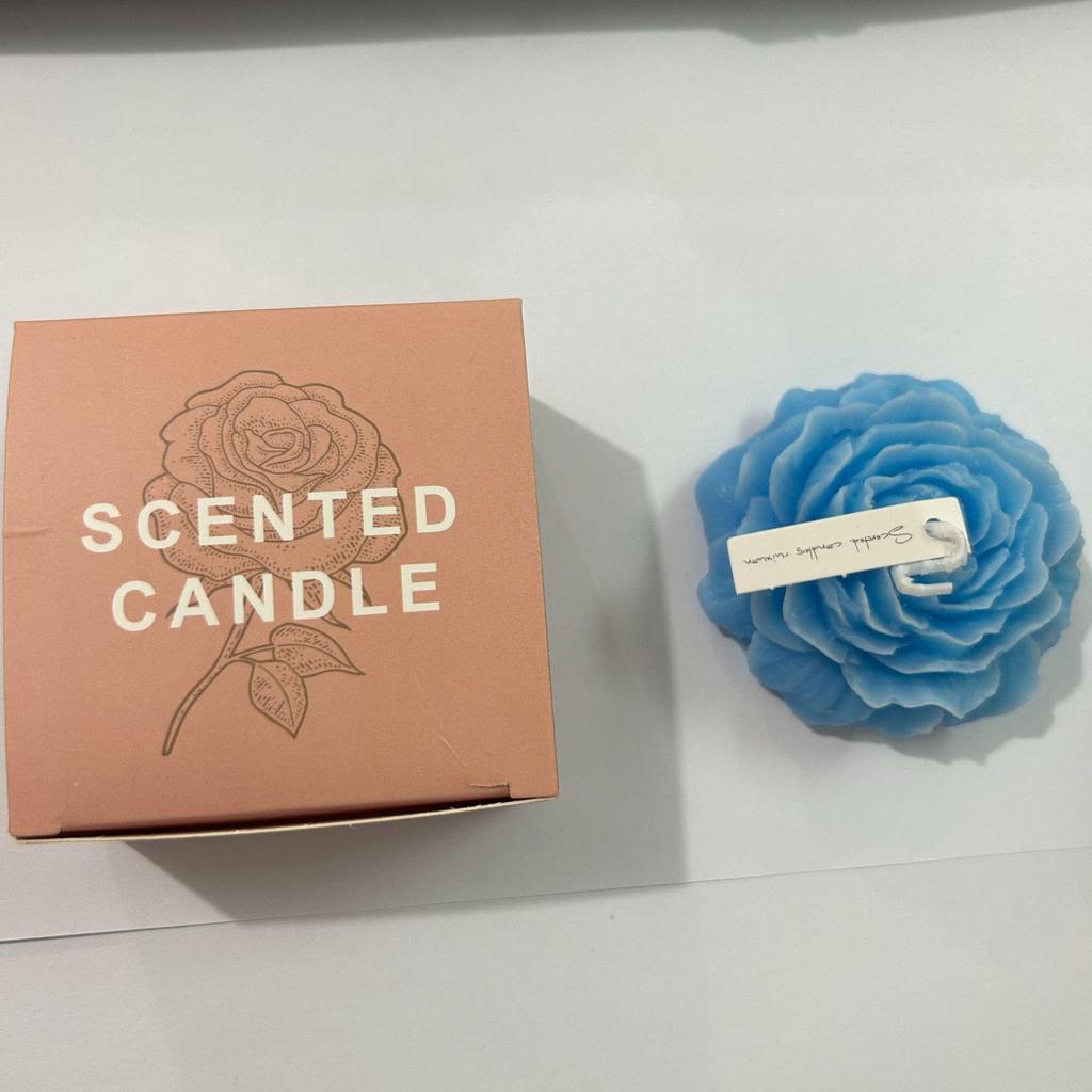 Peony Scented Candle – Handmade Valentine's Day Creative Ornament with Simulated Flower Bouquet