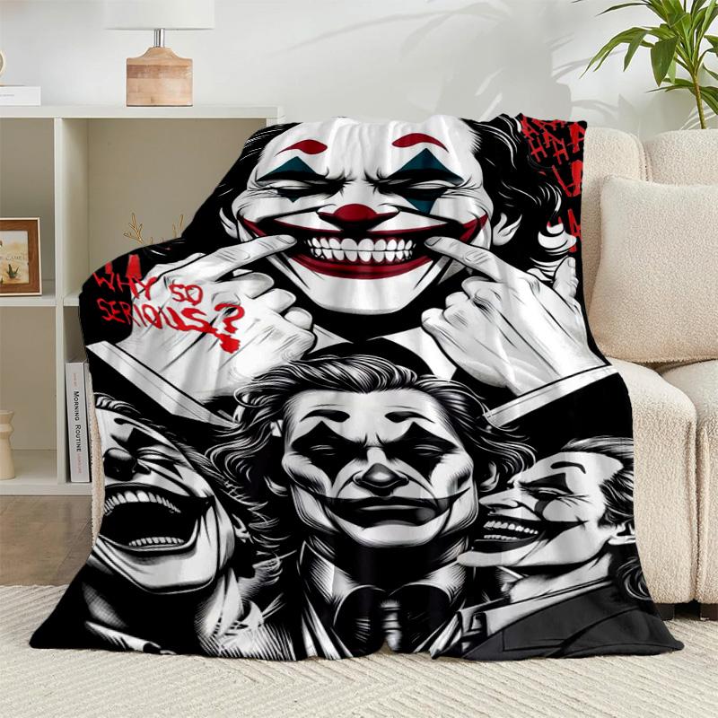 1 Stück coole Clowns-Muster Flanelldecke Geschenk, Geeignet für Männer und Frauen, Weich, Ideal für Betten und Sofa, Geburtstags- oder Weihnachtsgeschenk