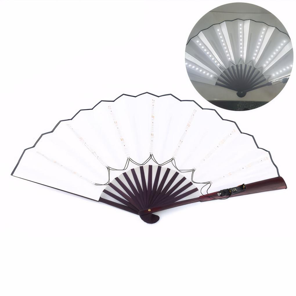 Leuchtender Glanz Seidenstoff LED Fächer Für Halloween Kostümpartys Festivalzubehör Partyzubehör