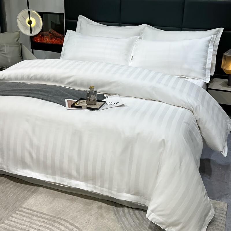 Lilang Light Luxury Satin Stripe Bedding Set