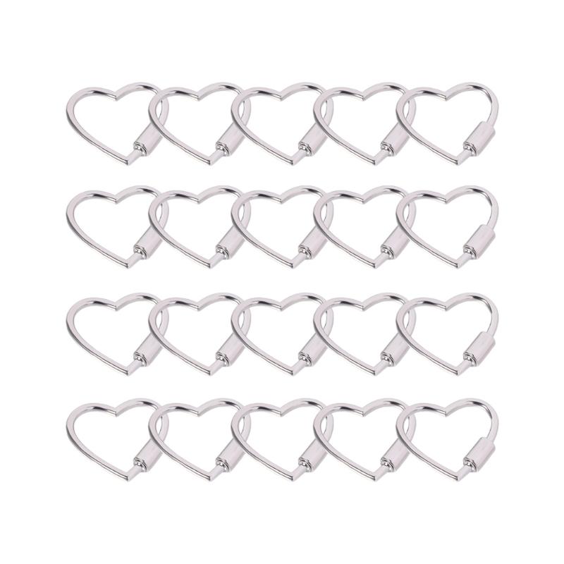 Sturdy Alloy Heart Shaped Keychain Clip Dog Chain Buckle Jewelry Making Supply For Bags Purses DIY Jewelry Accessories