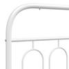 Metal Bed Frame with Headboard and Footboard White 200x200 cm