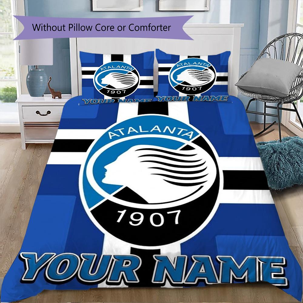 Custom Name Atalanta BC Pattern Bedding uilt Set uilt Cover Pillowcase Home Decoration Birthday Gift (1*duvet cover+2*pillowcase without core)
