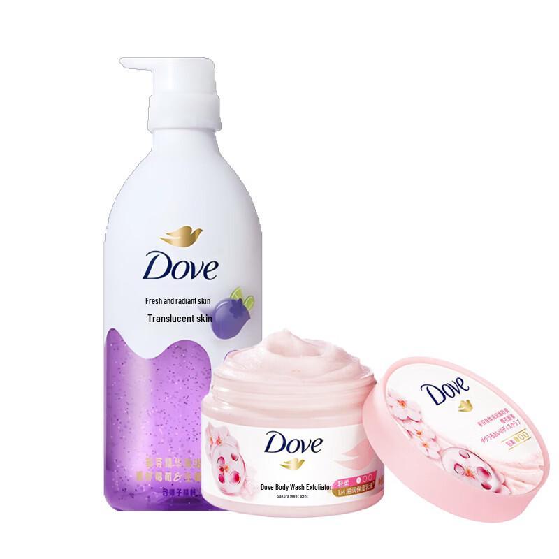Dove Moisturizing Shower Gel & Body Scrub Duo