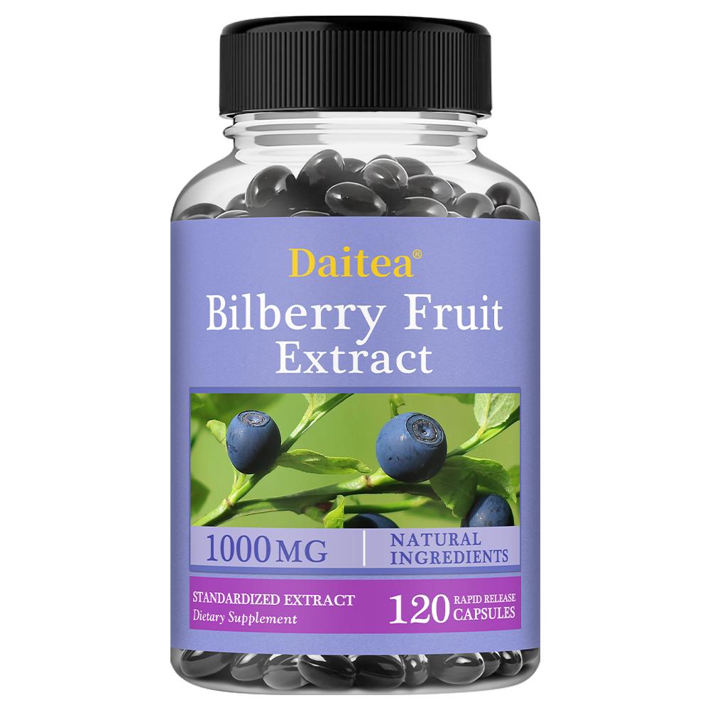 Bilberry Extract 250 Mg Dietary Supplement, 120 Herbal Extracts Softgels Per Bottle 120 Capsules