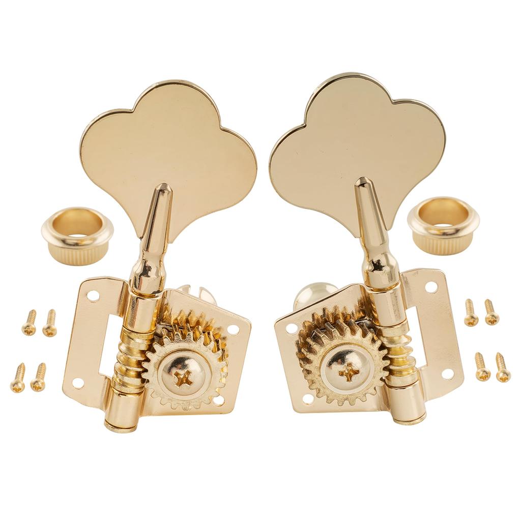 Musiclily Pro L2 + R2 Bass Tuners for 4-String Electric Bass, Gold