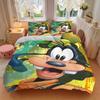 3pcs Disney Happy Goofy Bedding Set, Including 1 Quilt Cover and 2 Pillow Shams, Without Filling, Soft and Comfortable Home Bedroom Fabric, Fashi